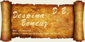 Despina Bencuz vizit kartica